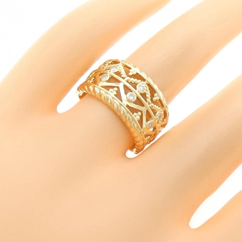 Nhẫn kim cương K18YG 0.10CT 671453