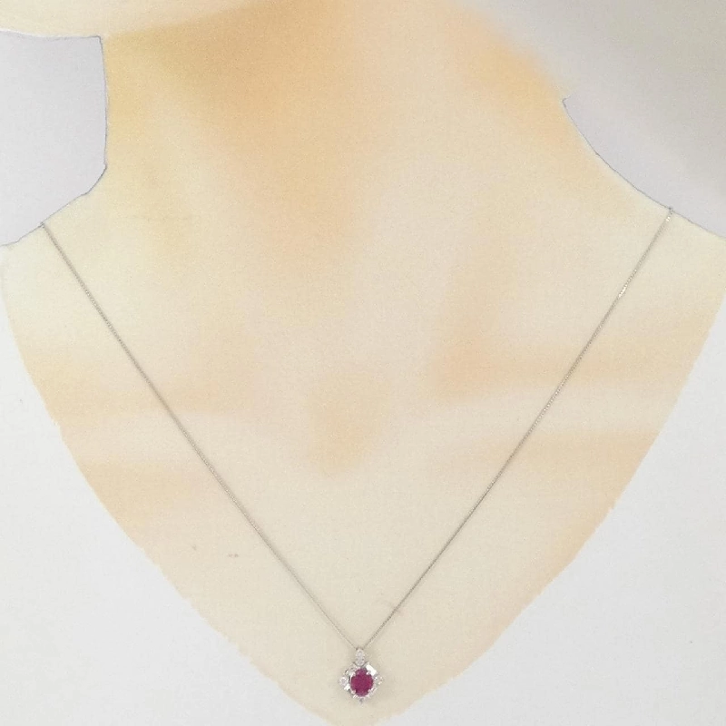 Dây chuyền ruby PT900/PT850 0.64CT - Hàng hiệu Chính hãng 863158
