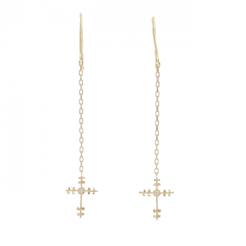 Bông tai kim cương chéo Orefice - Hàng hiệu Authentic 845046