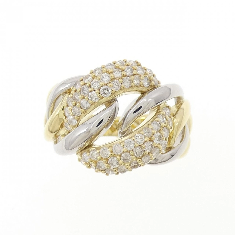 Nhẫn kim cương K18YG/PT900 0.58CT 667979