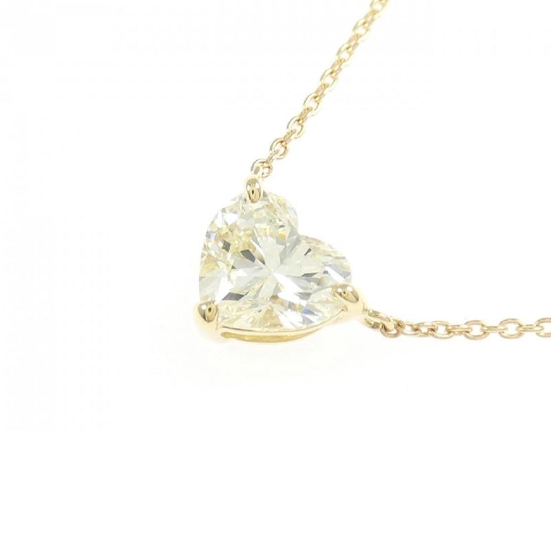 K18YG Dây chuyền kim cương 1.066CT VLY SI1 hình trái tim - Hàng hiệu Chính hãng 871957
