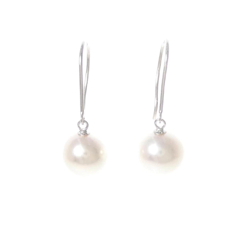 K18WG Bông tai ngọc trai Akoya 8.1mm - Hàng hiệu Chính hãng 871202