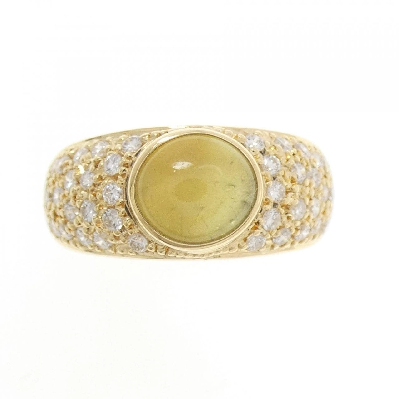 Nhẫn K18YG Chrysoberyl Cat's Eye 2.25CT - Hàng hiệu Chính hãng 846648
