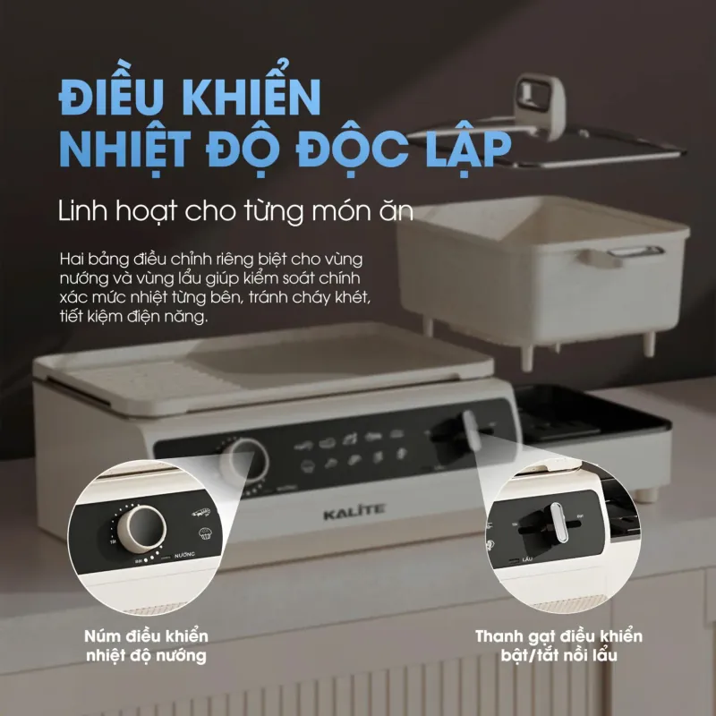 Kalite KLG555 – Nồi lẩu nướng 2in1 tiện lợi 780873