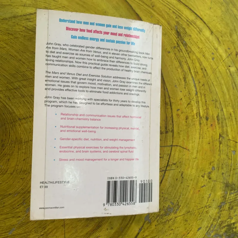 THE MARS AND VENUS DIET AND EXERCISE SOLUTION- JOHN GRAY, Ph.D. 1030241