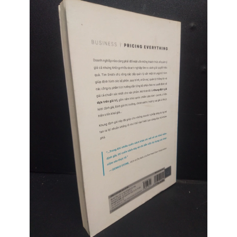 Định Giá Dựa Trên Giá Trị mới 80% bẩn bìa, ố nhẹ 2020 HCM2405 Tim J. Smith SÁCH KỸ NĂNG 914522