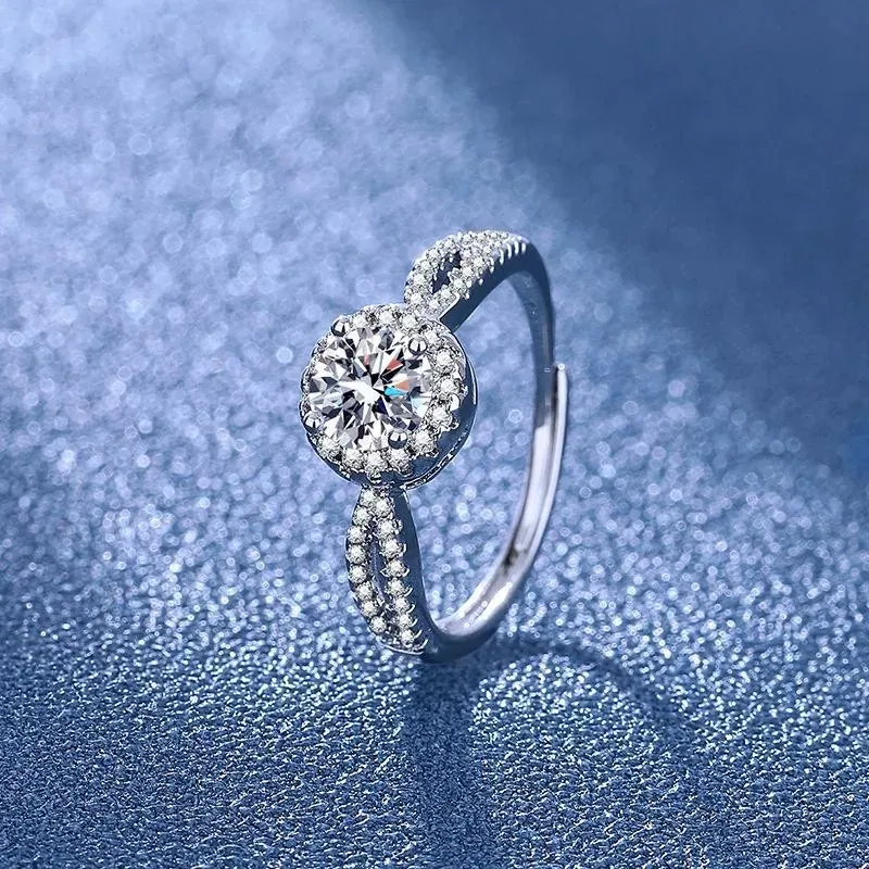 Bộ trang sức đính Moissanite 2ct siêu sáng 593743