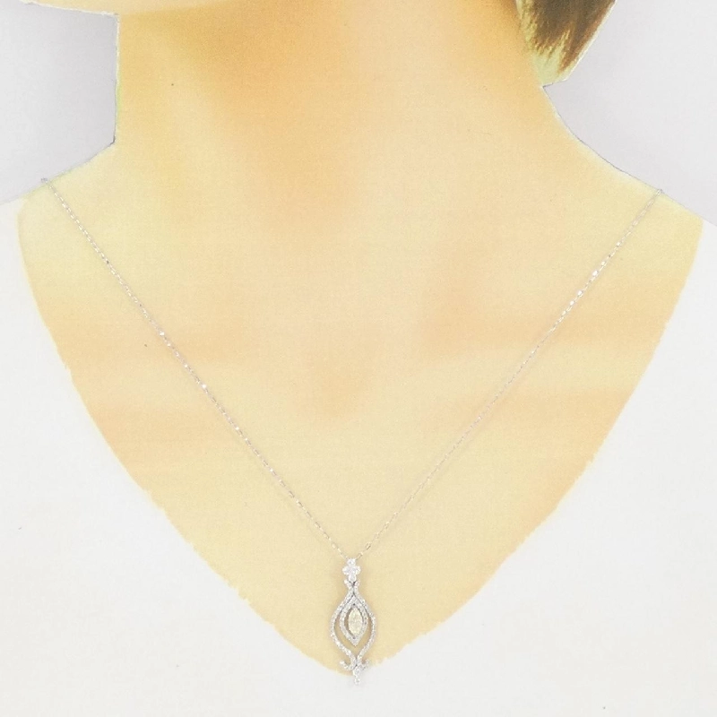 K18WG Dây chuyền kim cương 0.356CT - Hàng hiệu Chính hãng 862870