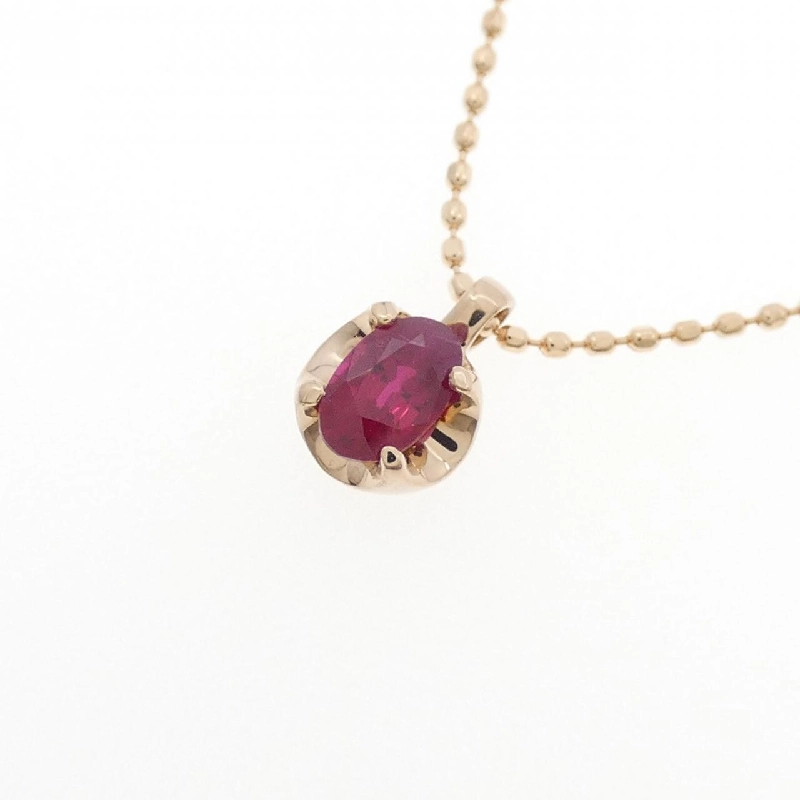K18PG Dây chuyền ruby 0.35CT - Hàng hiệu Chính hãng 857556