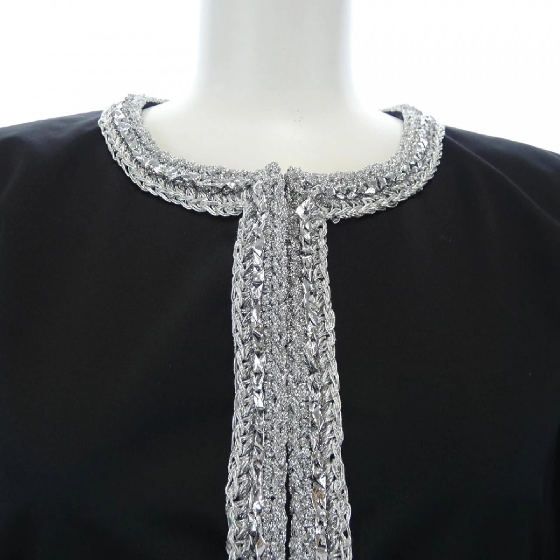 【Mã giảm giá】Áo khoác không cổ CHANEL 642718