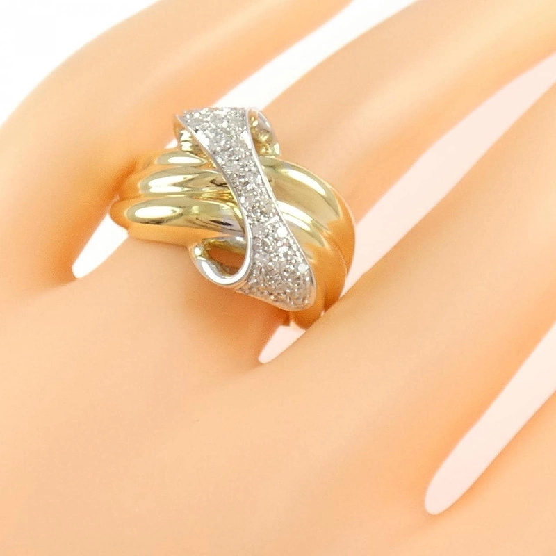 Nhẫn kim cương 750YG/750WG - Hàng hiệu Authentic 848823