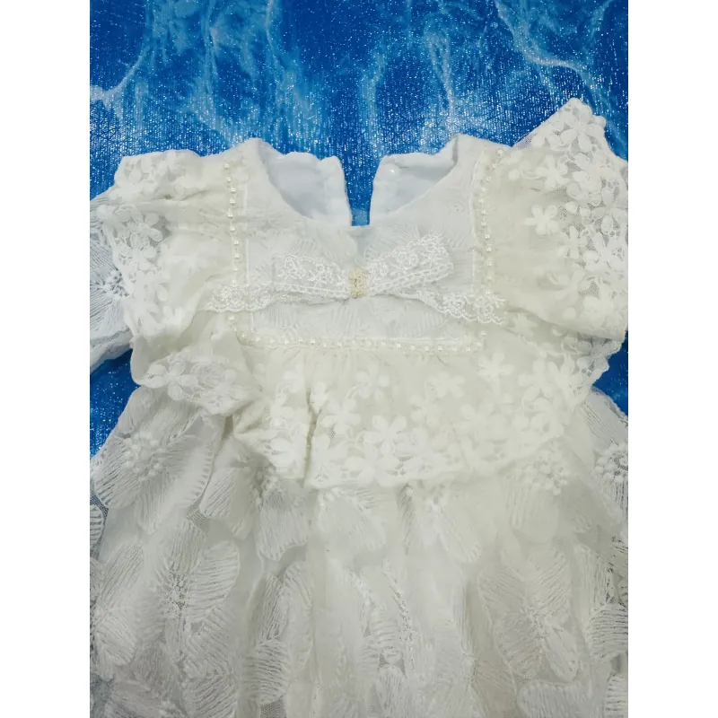 Đầm liền quần hoa trắng ren siêu xinh  783015