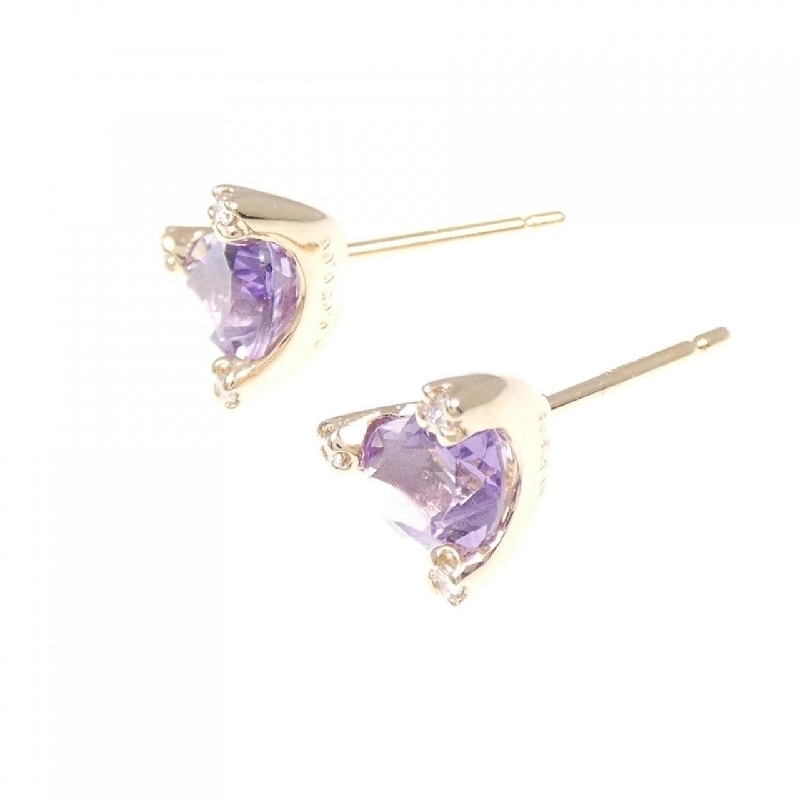 Ponte Vecchio Heart Amethyst Earrings 1.32CT - Hàng hiệu Authentic 847723