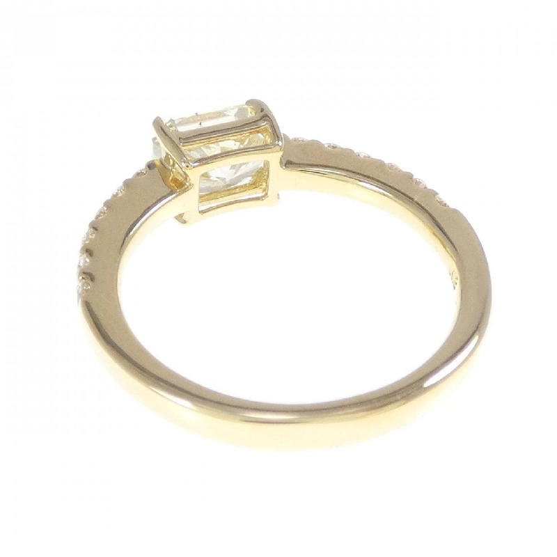 Nhẫn kim cương K18YG 1.054CT LY SI1 cắt hình fancy - Hàng hiệu Authentic 874204