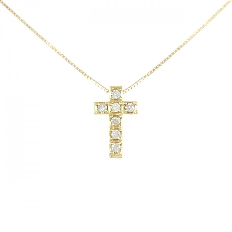 K18YG Dây chuyền kim cương chéo 0.30CT - Hàng hiệu Chính hãng 858349