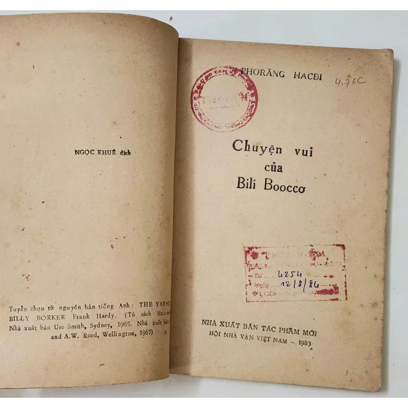 CHUYỆN VUI BILLY BORKER - Tác giả: Frank Hardy 708896