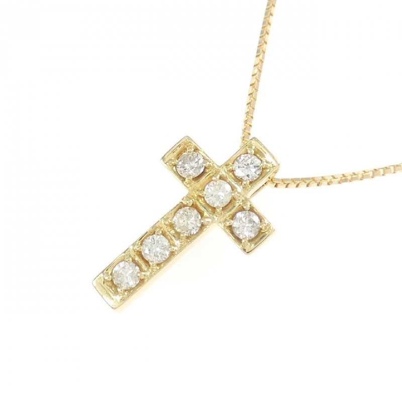 K18YG Dây chuyền kim cương chéo 0.30CT - Hàng hiệu Chính hãng 858349