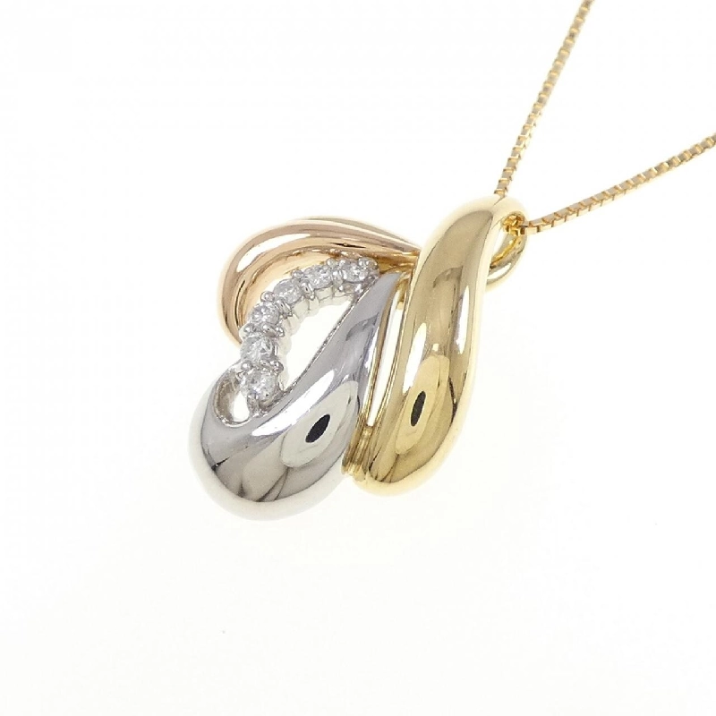 K18YG/PT900/K18PG Dây chuyền kim cương 0.10CT - Hàng hiệu Chính hãng 860715