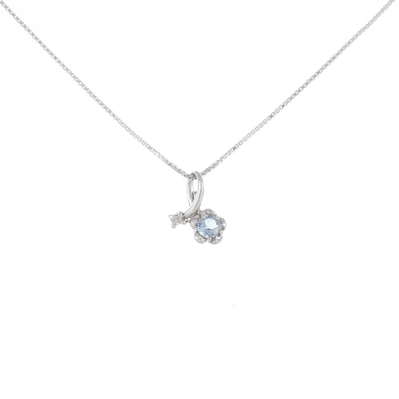 K14WG/K18WG Hoa Aquamarine Dây Chuyền - Hàng hiệu Chính hãng 862588