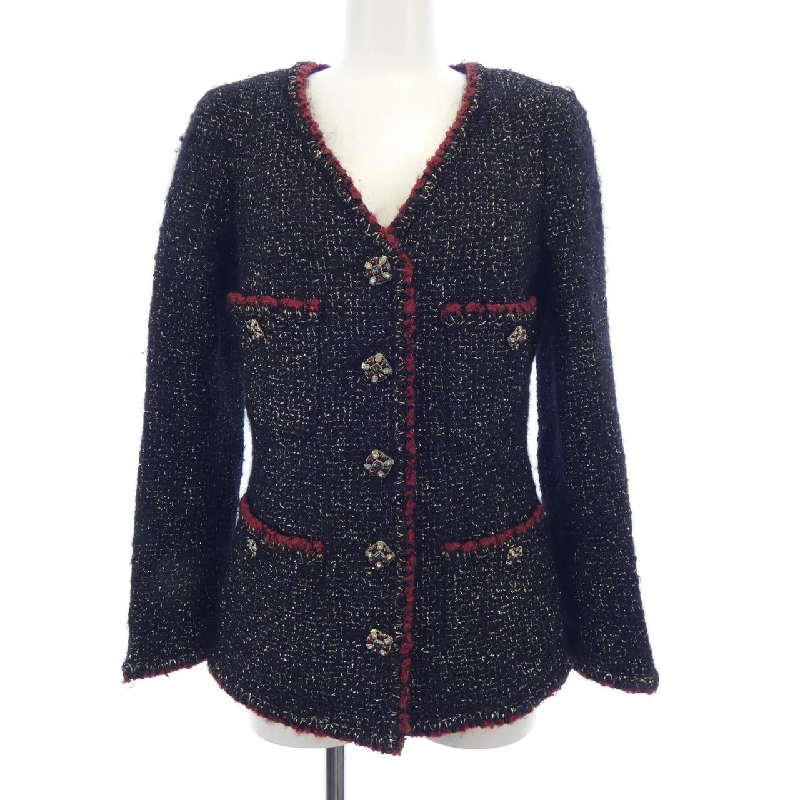 【Khuyến mãi】Áo khoác không cổ CHANEL 640634