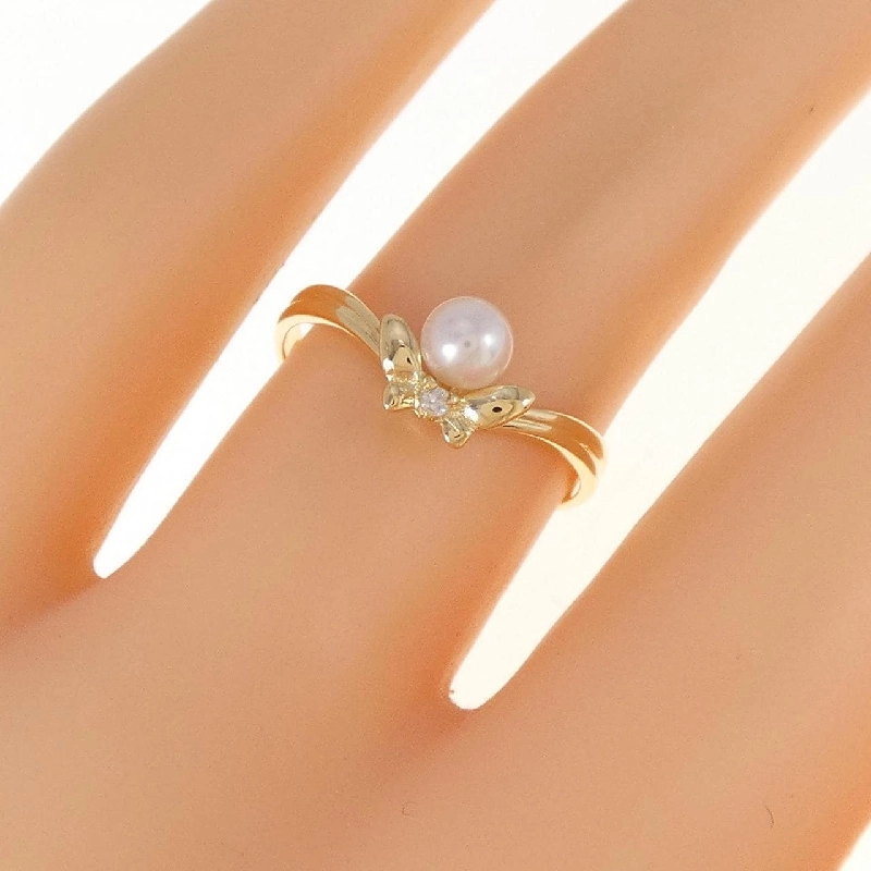 Nhẫn ngọc trai Akoya K18YG 4mm 673373