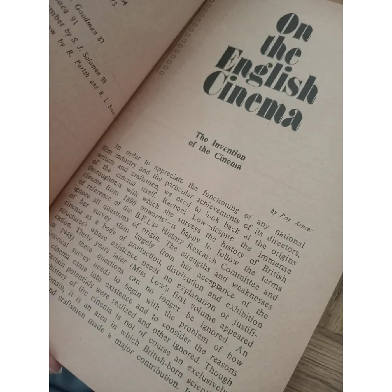 THE WORLD OF THE CINEMA : On The English Cinema and On the American Cinema 169221