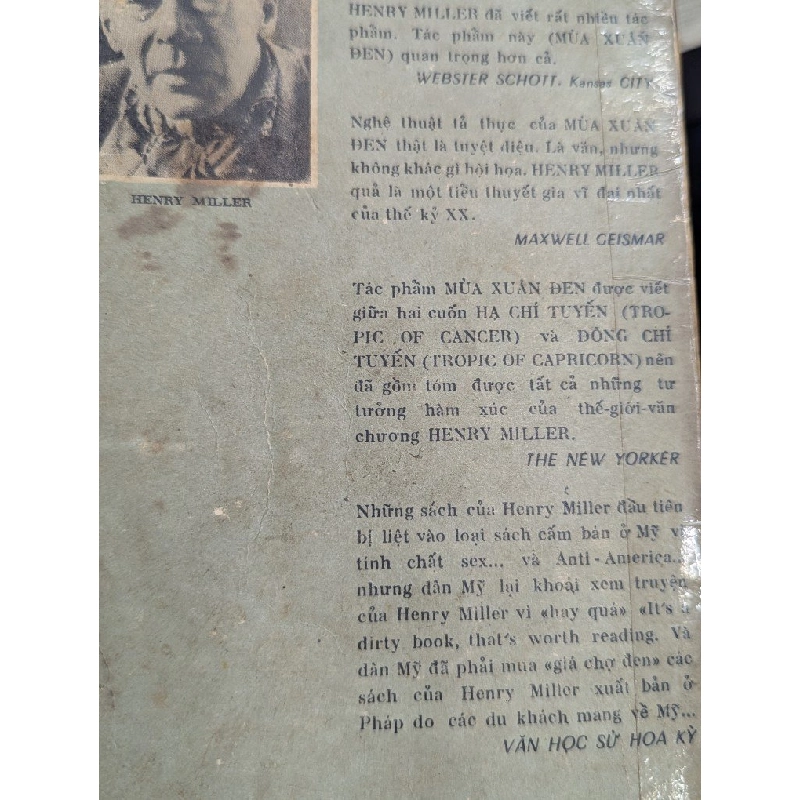 Mùa xuân đen - Henry Miller ( bản dịch của Hoàng Uyên Ly ) 740238