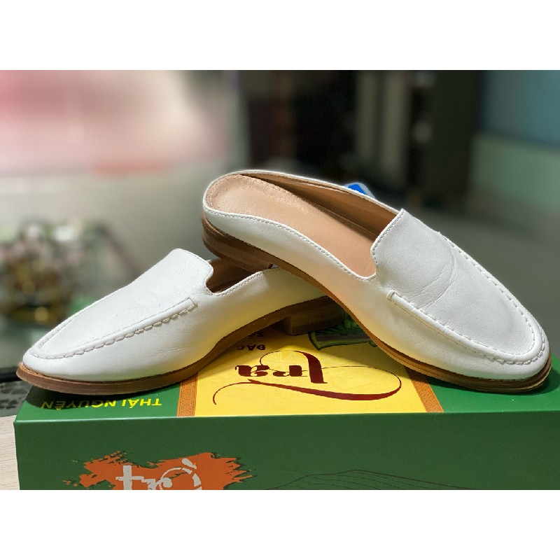 Giày công sở , da thật , màu trắng , size 36. 57736