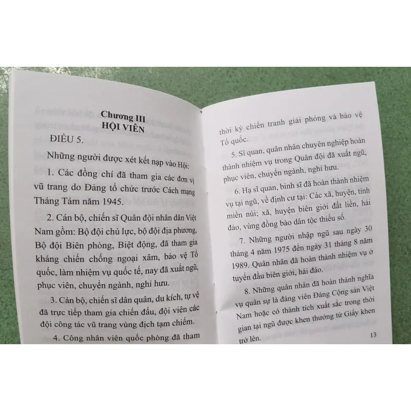 [Sách chính trị] Điều lệ hội cựu chiến binh Việt Nam 1021668