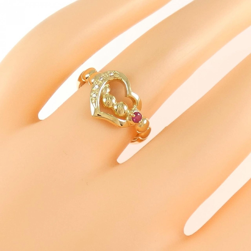 Nhẫn ruby hình trái tim K18YG 0.07CT 669716