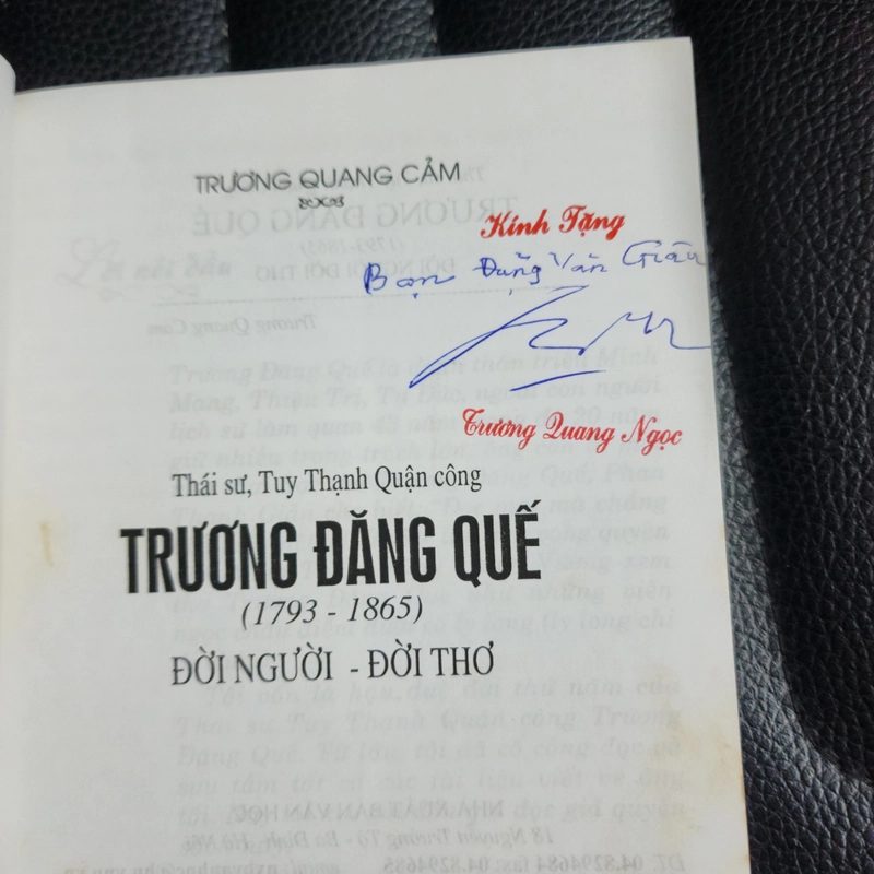 Thái sư Trương Đăng Quế đời văn đời người | Trương Quang Cảm  475134