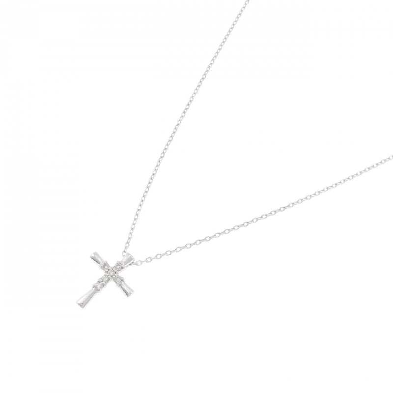 K18WG Dây chuyền kim cương chéo 0.05CT - Hàng hiệu Chính hãng 857079