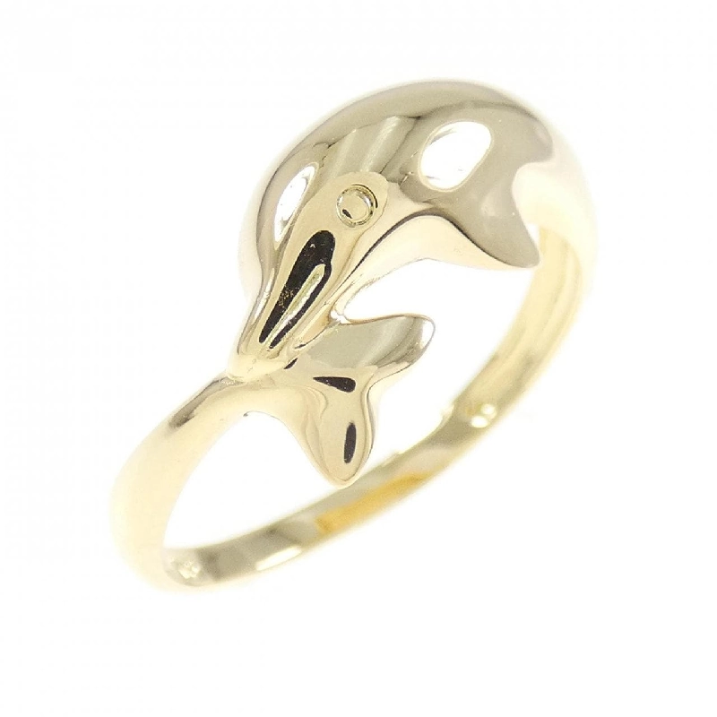 Nhẫn K18YG hình cá heo 670056