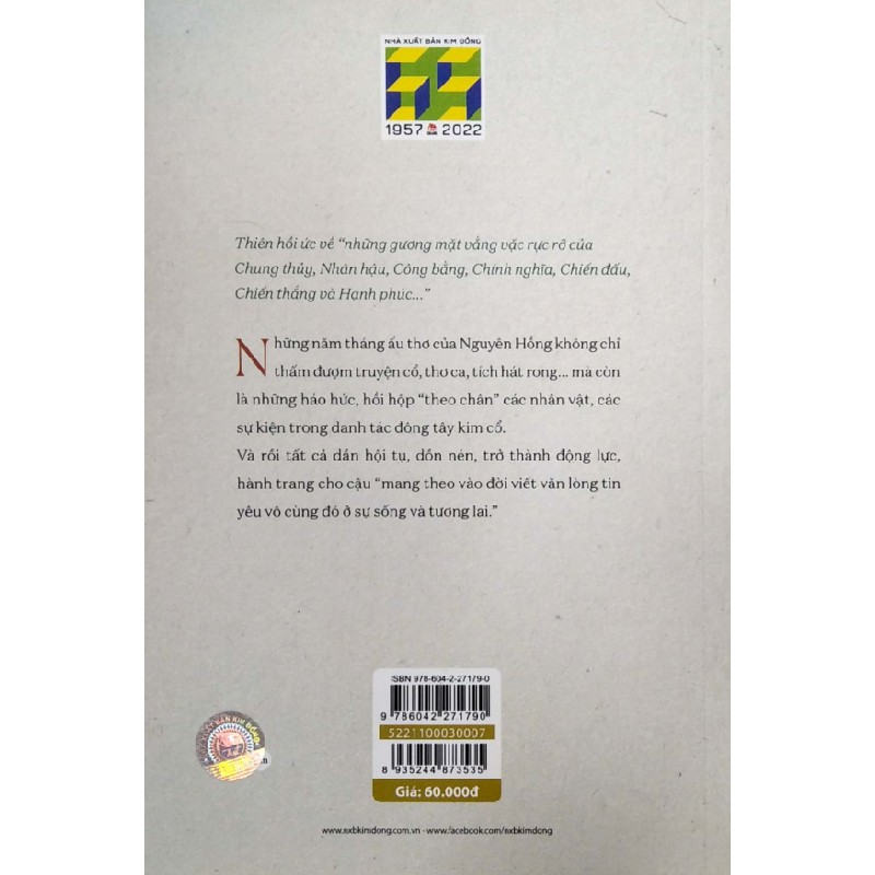 Tủ Sách Vàng - Tác Phẩm Chọn Lọc Dành Cho Thiếu Nhi - Một Tuổi Thơ Văn - Nguyên Hồng 144127