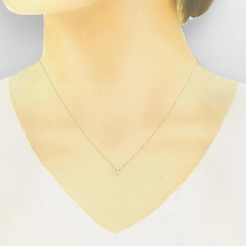 K18YG Dây chuyền kim cương 0.10CT - Hàng hiệu Chính hãng 861781