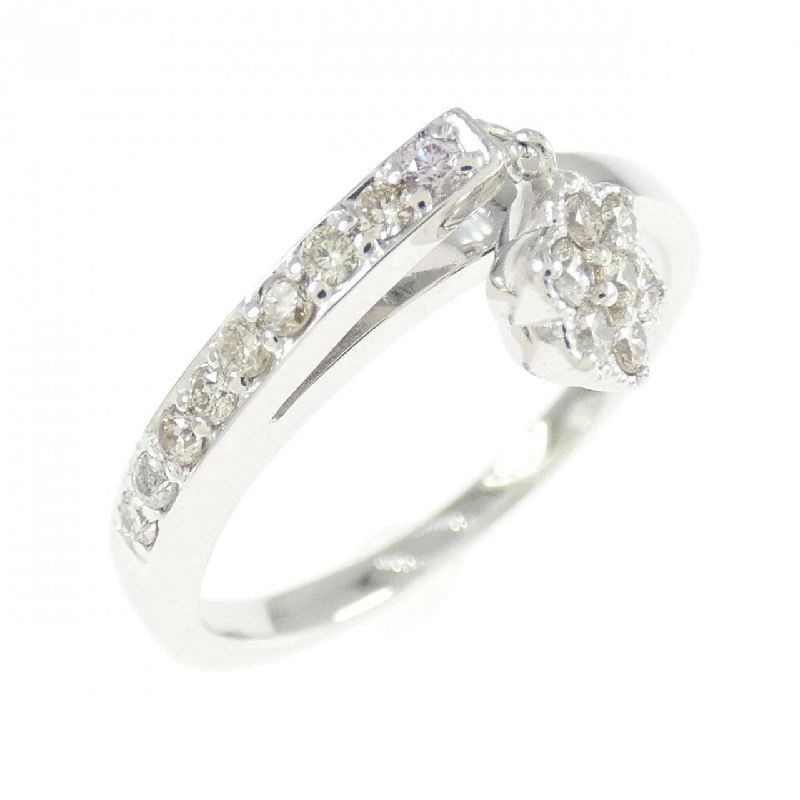 Nhẫn kim cương hoa K18WG 0.25CT 668446