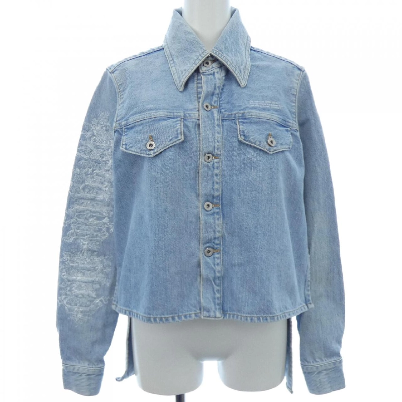 【Mã giảm giá】Áo khoác denim OFF-WHITE màu trắng 641317