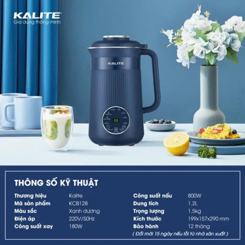 Máy Làm Sữa Hạt Kalite KCB12B – Mini, Đa Chức Năng, Dễ Sử Dụng 693972