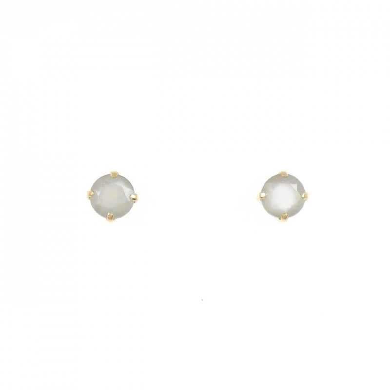 K18YG Đá mặt trăng Bông tai - Hàng hiệu Chính hãng 868588