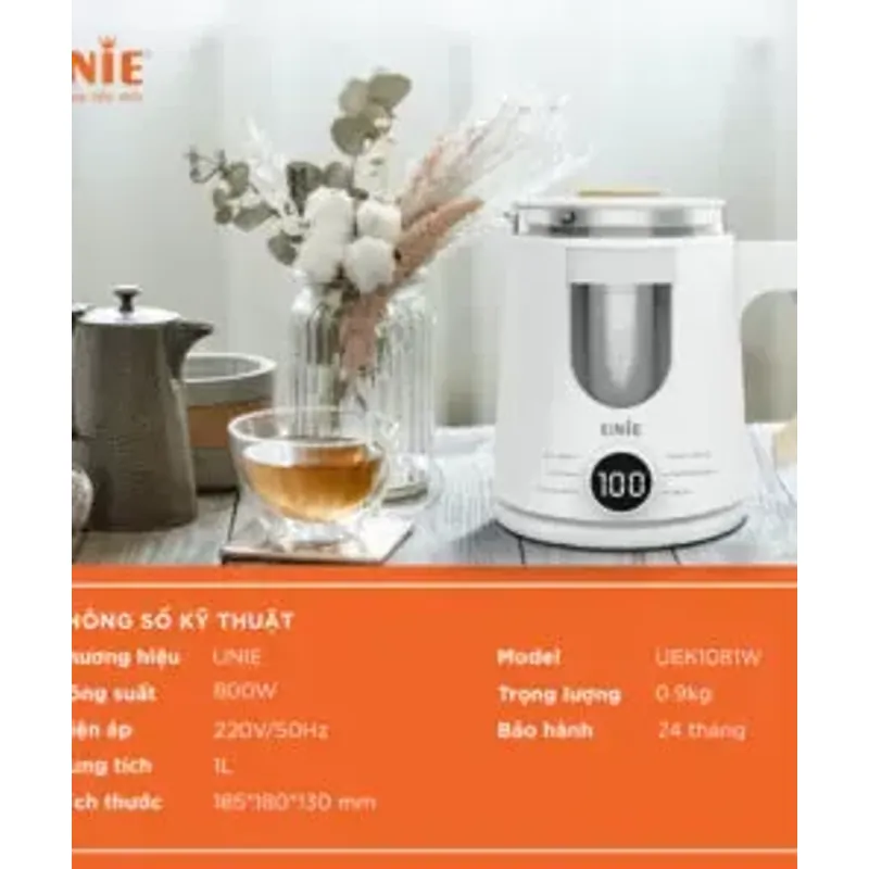 💎 UNIE UEK1081W – Ấm siêu tốc đa năng 6 chức năng, an toàn tuyệt đối, sang trọng tinh tế! 716108