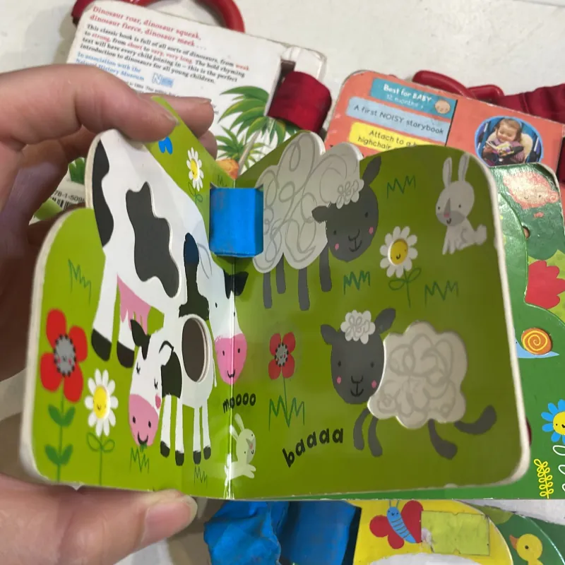 NGOẠI VĂN : sách trò chơi : usborne - baby’s very first buggy book Animals ; Dinosour  1027462