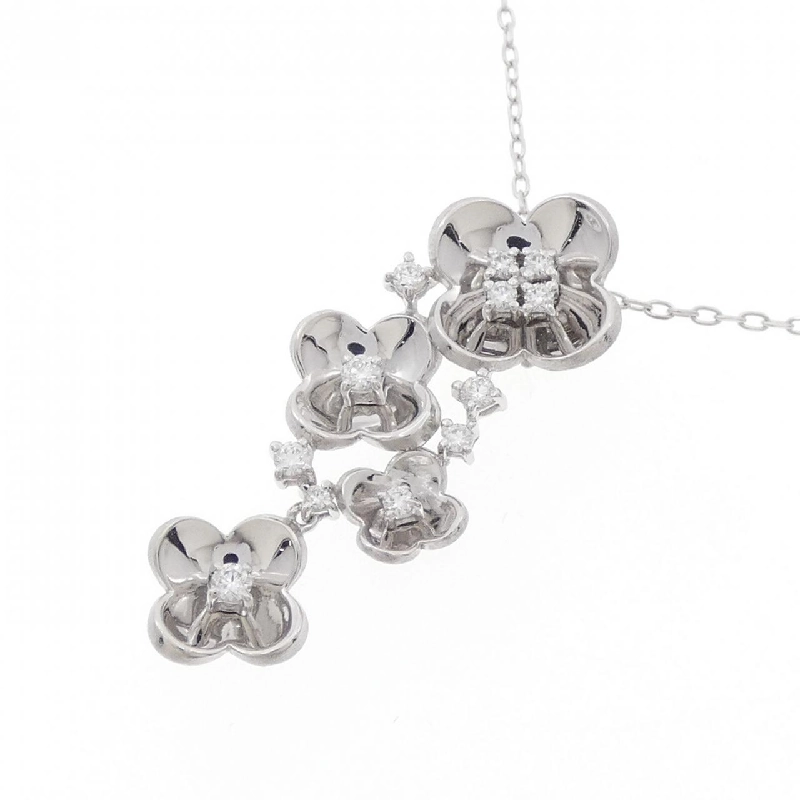 K18WG Hoa Kim Cương Dây Chuyền 0.21CT - Hàng hiệu Chính hãng 859795