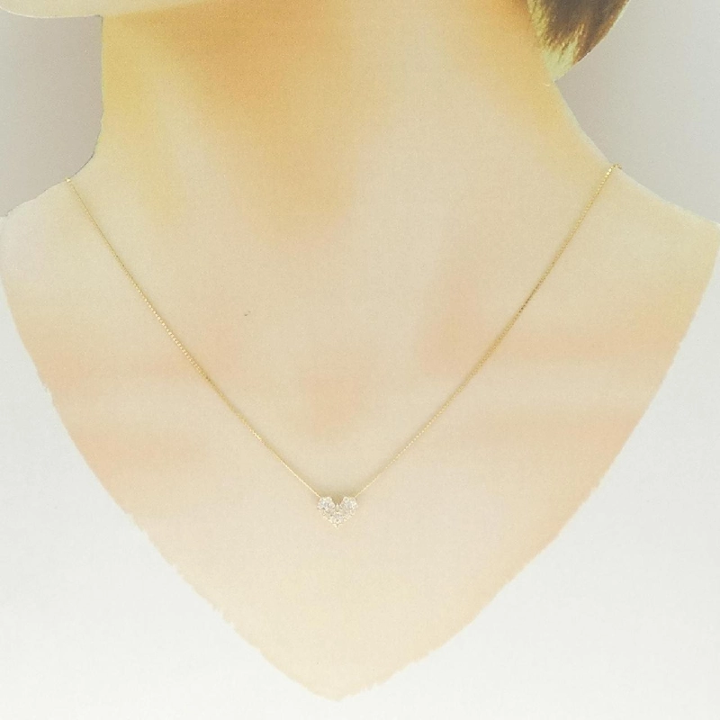 K18YG Dây chuyền trái tim kim cương 0.25CT - Hàng hiệu Chính hãng 858560