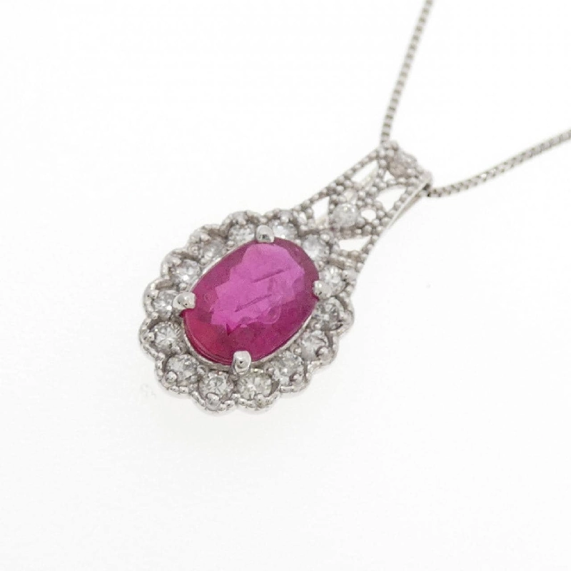 Dây chuyền ruby PT900/PT850 1.10CT - Hàng hiệu Authentic 858866