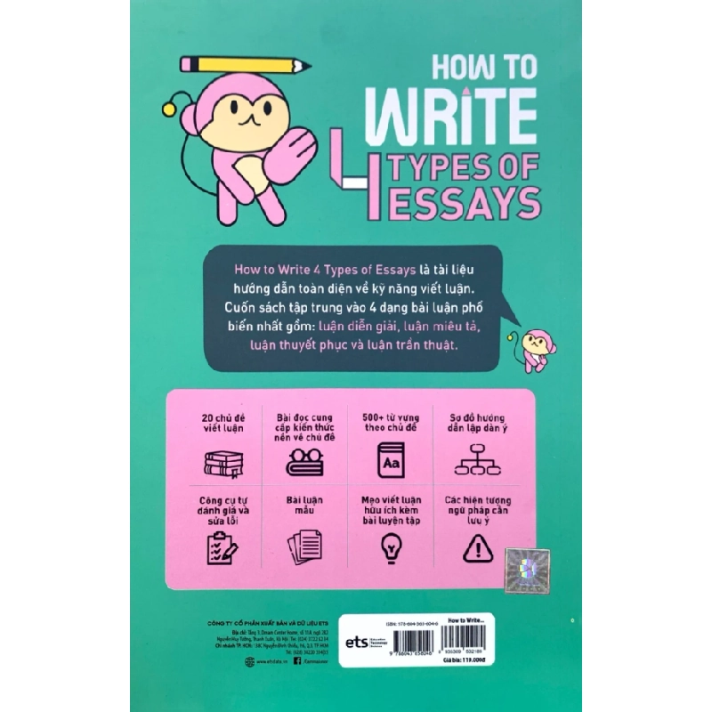 How To Write 4 Types Of Essays - Từng Bước Làm Quen Với Viết Luận Tiếng Anh - Michael A. Putlack 281594