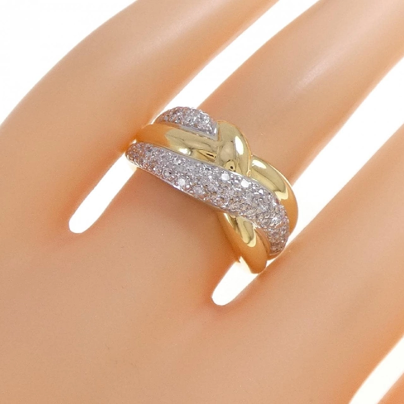 Nhẫn kim cương K18YG/PT900 0.51CT 668647