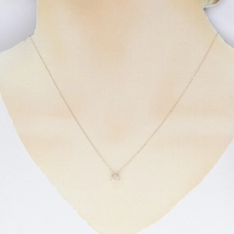 K18YG Hoa Hồng Kim Cương Dây Chuyền 0.10CT - Hàng hiệu Chính hãng 860653