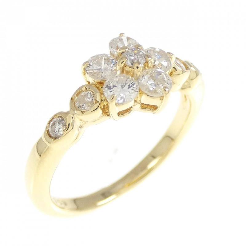 Nhẫn kim cương hoa K18YG 0.50CT 672646
