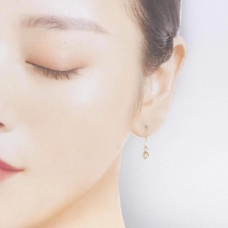 K18YG 2WAY Bông tai kim cương 0.05CT một bên - Hàng hiệu Authentic 869098