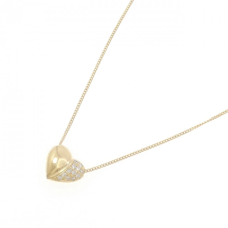 K18YG Dây chuyền kim cương hình trái tim 0.14CT - Hàng hiệu Chính hãng 857281